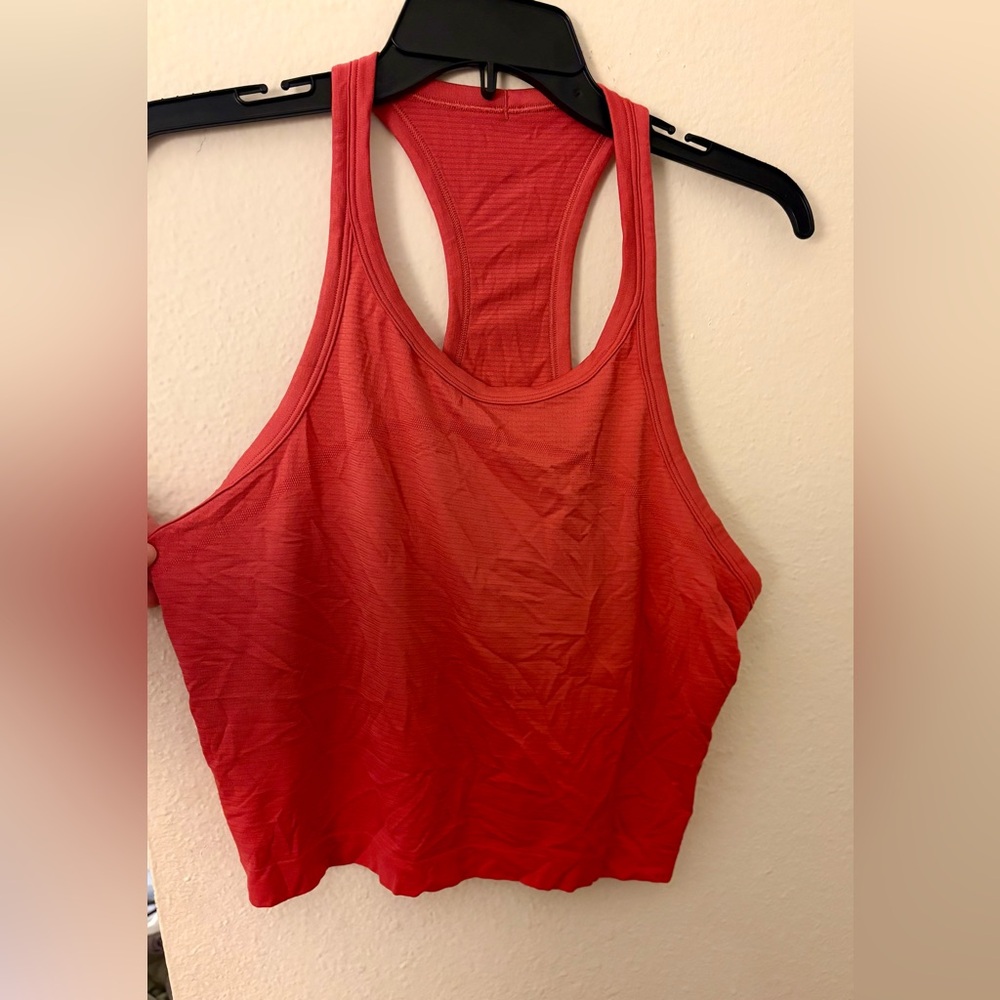 Lululemon - Swiftly Tech Cropped Racerback Tank Top 2.0 - Desert Red